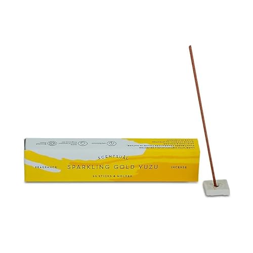 Natürliche japanische Räucherstäbchen für Meditation und Entspannung mit wiederverwendbarer Keramik-Halterung SCENTSUAL Nippon Kodo von Shuaivibes