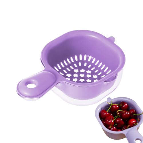Obstsieb Beerensieb, Zweischichtiger Abtropfkorb Für Die Küche, Zweilagiger Abtropfkorb Mit Griff, Doppellagiger Abtropfkorb, Abnehmbarer Sieb-Abtropfkorb Für Nudeln, Gemüse Und von Shuangliao