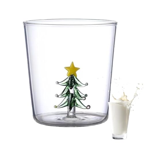 Weihnachtsbaum Glas Tasse, Weihnachtsbaum Weinglas Tasse, Weihnachtsbaum Figur Innen Tasse, 3D Trinkglas Tasse Mit Weihnachtsbaum, Trinkbecher Für Weihnachten, Party, Bankett von Shuangliao