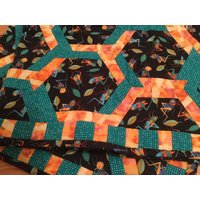 Grashüpfer Quilt, Lap Throw Sofa Throw, Hexagon Geflochtene Quilt von ShubunkinArts