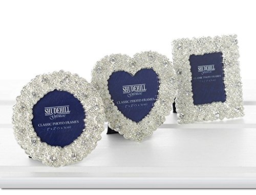 Shudehill Giftware Mini-Fotorahmen, poliertes Silber, Koralle, 3 Stück von Shudehill Giftware
