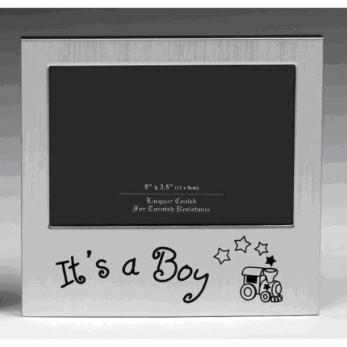 Shudehill Giftware Bilderrahmen It's a Boy, 12,7 x 8,9 cm, silberfarben von Shudehill Giftware