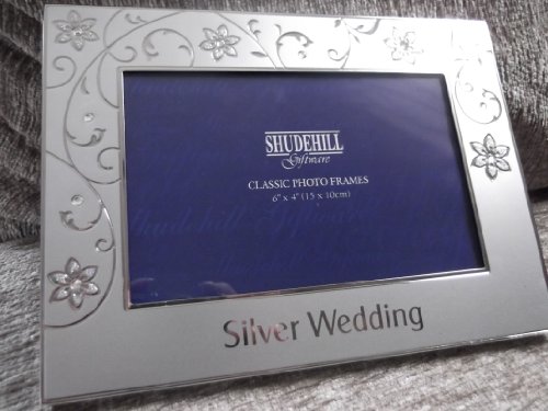 Shudehill Giftware Bilderrahmen zur Silberhochzeit zum 25. Jahrestag von Shudehill Giftware