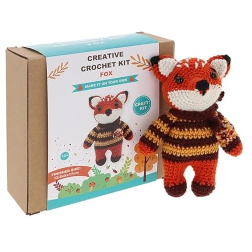 Shudehill Giftware Kreative Häkelsets Fuchs, Einhorn, Hund, Biene, Katze & mehr – perfekt zum Lernen oder für erfahrene Häkeln (Fuchs) von Shudehill Giftware