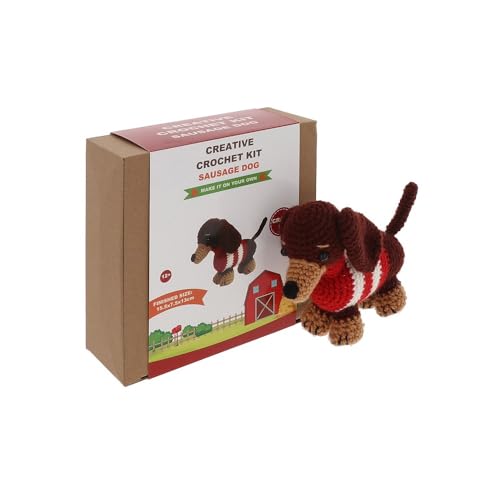 Shudehill Giftware Kreatives Häkelset Dackel, Wursthund - Perfekt zum Lernen oder für erfahrene Häkeln von Shudehill Giftware
