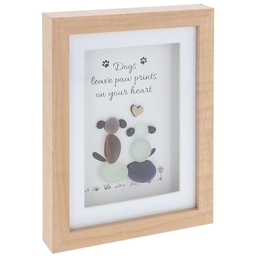 Shudehill Giftware Pebble Glass Portrait Plaque Dogs Heart von Shudehill Giftware