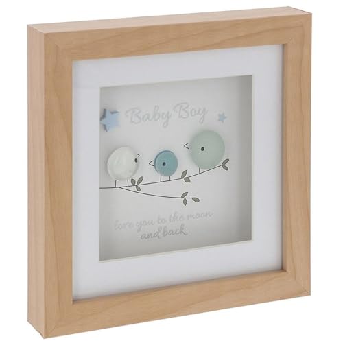 Shudehill Giftware Pebble Glass Square Plaque Baby Boy von Shudehill Giftware