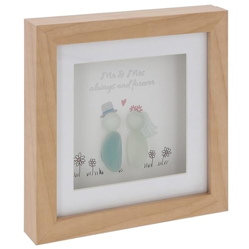 Shudehill Giftware Pebble Glass Square Plaque Mr & Mrs von Shudehill Giftware