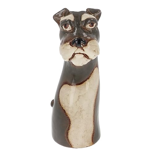 Village Pottery Top Hundevasen-Kollektion – Boxer, Collie, Basset, Patch und mehr (Schnauzer) von Shudehill Giftware