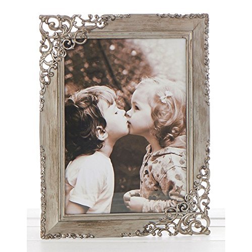 Vintage Style Ornate Rustic Metal Lace Photo Frame 5 x 7 New Boxed by ukgiftstoreonline von Shudehill