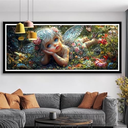 Diamond Painting Blume Diamond Painting Erwachsene Groß XXL 200x80 cm Diamant Malerei Bilder Mädchen DIY 5D Rund Steine Stickerei Kreuzstich Basteln Erwachsene für Deko Wohnzimmer, Geschenke S0-461 von Shueayin