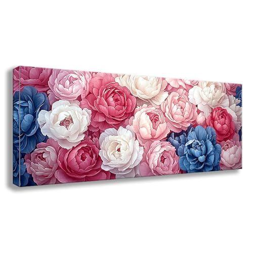 Diamond Painting Blume Diamond Painting Erwachsene Groß XXL 225x90 cm Diamant Malerei Bilder Pfingstrose DIY Rund Steine Stickerei Kreuzstich Basteln Erwachsene für Deko Wohnzimmer Geschenke S0-525 von Shueayin