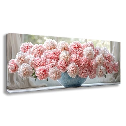 Diamond Painting Blume Diamond Painting Erwachsene Groß XXL 75x30 cm Diamant Malerei Bilder Rosa 5D Rund Steine Stickerei Kreuzstich Basteln Erwachsene für Deko Wohnzimmer, Geschenke für Frauen S0-519 von Shueayin