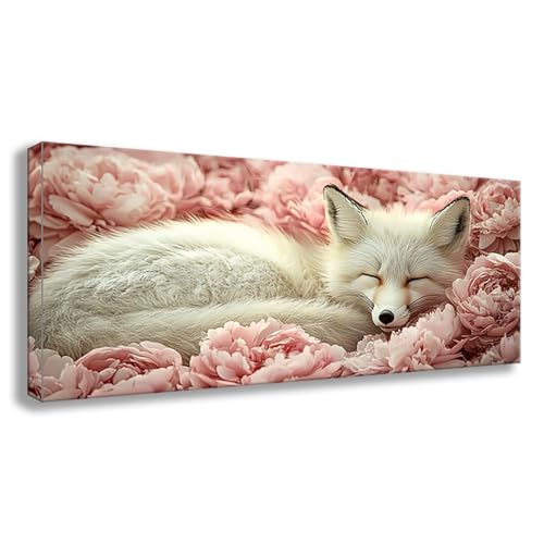 Diamond Painting Füchse Diamond Painting Erwachsene Groß XXL 175x70 cm Diamant Malerei Bilder Blume DIY 5D Rund Steine Stickerei Kreuzstich Basteln Erwachsene für Deko Wohnzimmer, Geschenke S0-601 von Shueayin