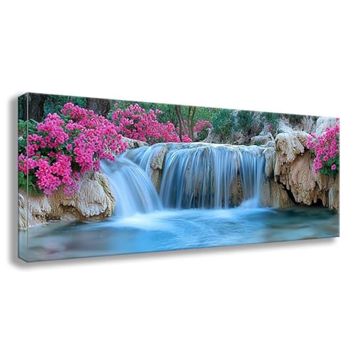Diamond Painting Wasserfall Diamond Painting Erwachsene Groß XXL 50x20 cm Diamant Malerei Bilder Landschaft DIY Rund Steine Stickerei Kreuzstich Basteln Erwachsene für Deko Wohnzimmer Geschenke S0-435 von Shueayin
