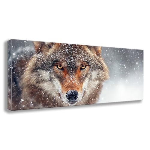 Diamond Painting Wolf Diamond Painting Erwachsene Groß XXL 175x70 cm Diamant Malerei Bilder Tier 5D Rund Steine Stickerei Kreuzstich Basteln Erwachsene für Deko Wohnzimmer, Geschenke für Frauen S0-549 von Shueayin