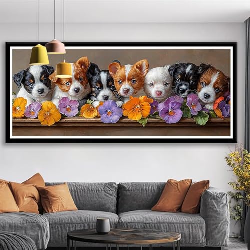 Diamond Painting XXL 200x80 cm Hund Diamant Painting Bilder Blume Diamond Art 5D DIY Vollbohrer Diamant Malerei Basteln Mädchen 10 Jahre, Strass Stickerei Mosaikherstellung für Zimmer Deko S0-448 Diamond Painting XXL 200x80 cm Hund Diamant Painting Bilder Blume Diamond Art 5D DIY Vollbohrer Diamant Malerei Basteln Mädchen 10 Jahre, Strass Stickerei Mosaikherstellung für Zimmer Deko S0-448 von Shueayin