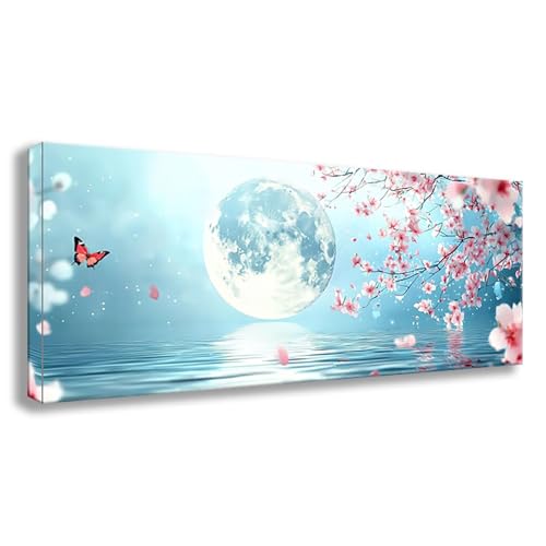 Diamond Painting XXL 200x80 cm Mond Diamant Painting Bilder Blume Diamond Art 5D DIY Vollbohrer Diamant Malerei Basteln Mädchen 10 Jahre, Strass Stickerei Mosaikherstellung für Zimmer Deko S0-524 von Shueayin