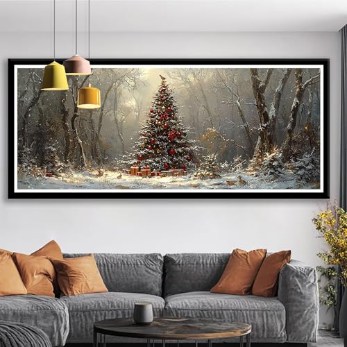 Diamond Painting XXL 200x80 cm Weihnachten Diamant Painting Bilder Baum Diamond Art 5D Vollbohrer Diamant Malerei Basteln Mädchen 10 Jahre, Strass Stickerei Mosaikherstellung für Zimmer Deko S0-522 von Shueayin