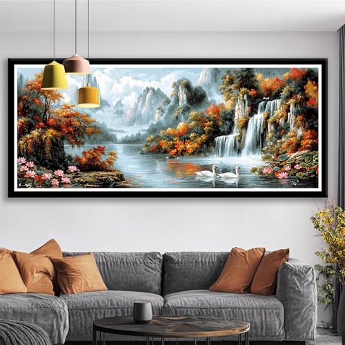 Diamond Painting XXL 75x30 cm Landschaft Diamant Painting Bilder Wasserfall Diamond Art 5D DIY Diamant Malerei Basteln Mädchen 10 Jahre, Strass Stickerei Mosaikherstellung für Zimmer Deko S0-544 Diamond Painting XXL 75x30 cm Landschaft Diamant Painting Bilder Wasserfall Diamond Art 5D DIY Diamant Malerei Basteln Mädchen 10 Jahre, Strass Stickerei Mosaikherstellung für Zimmer Deko S0-544 von Shueayin