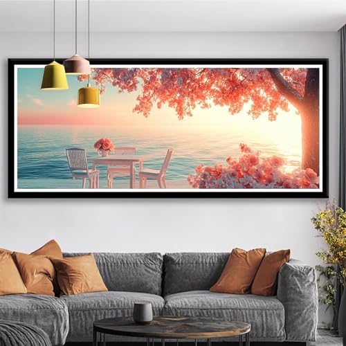 Diamond Painting XXL 75x30 cm Sonnenuntergang Diamant Painting Bilder Meer Diamond Art 5D Vollbohrer Diamant Malerei Basteln Mädchen 10 Jahre, Strass Stickerei Mosaikherstellung für Zimmer Deko S0-546 Diamond Painting XXL 75x30 cm Sonnenuntergang Diamant Painting Bilder Meer Diamond Art 5D Vollbohrer Diamant Malerei Basteln Mädchen 10 Jahre, Strass Stickerei Mosaikherstellung für Zimmer Deko S0-546 von Shueayin