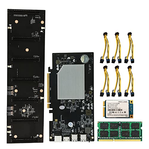 Shuimitao Eth-HSW2 BTC 128G SSD + 8G DDR3 RAM + 6 x 8 Pins Stromkabel 6 PCIE Karten X16 Grafikkartensteckplatz 70 mm von Shuimitao
