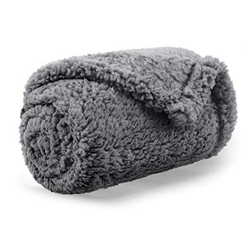 Shujin Flauschige Hundedecke Katzendecke Fleece Hundematte Super Softe Warme und Weiche Decke Haustier Schlafdecke waschbar Katzendecke für Sofa und Hundebett(Grau，80 x 100 cm) von Shujin