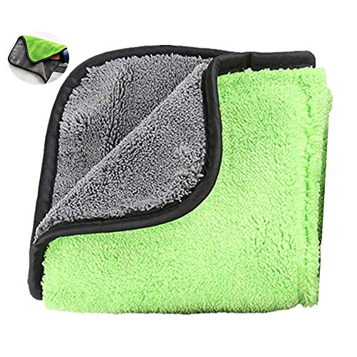Shulishishop Microfasertuch Poliertuch Auto Auto-Mikrofasertuch Mikrofaser-Kleidungsauto Fusselfreies Mikrofasertuch Reinigung von Mikrofasertüchern Green Gray von Shulishishop