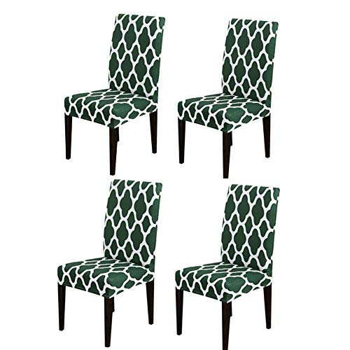 Shulishishop Stuhlhussen kaufen Hussen für stühle Esszimmer Stuhl abdeckungen Abdeckungen für esszimmer stühle Stuhl Protektoren abdeckungen Sitzbezüge stühle Set of 4,Green von Shulishishop