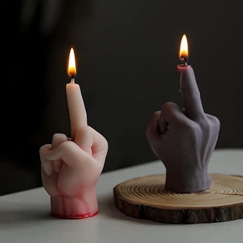 3D Geste Kerze Form, Hand geformt Silikonformen, Mittelfinger geformt Silikonkerze Formen für Kerze machen, Geste Kerze machen Formen handgemachte Seife machen Form Home Decor von Shunfaji
