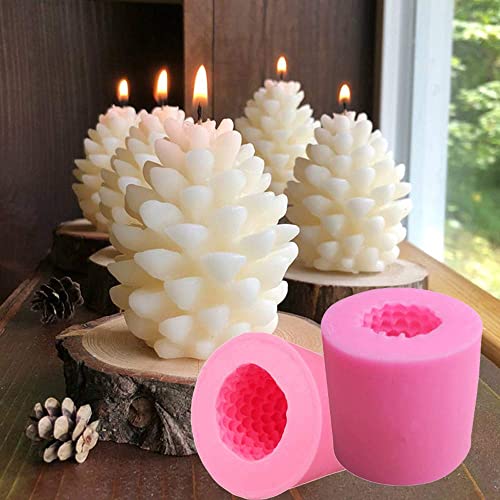 3D Tannenzapfen-Kerzenform Weihnachten Silikon-Kerzenform Bienenwachs-Tannenzapfen-Kerzenform für Fondant, Gum Paste, Schokolade von Shunfaji