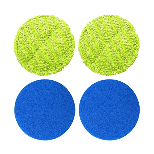 Hurricane Floating Mop Ersatzpads, 16cm Runde Scheuerschwämme Mikrofaser Pads und Polierpads für Hurricane Floating Mop (4PCS) von Shunfaji