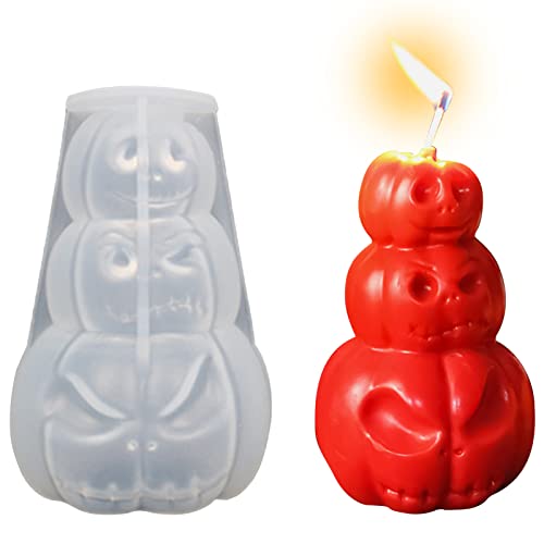 Kerzenform Bubble Kerzen Halloween, 3D DIY Silikonform Kerzen-Gießen Kürbis Formen, Kerzenformen zum Gießen als Heimdekorationen, Bastel, für Die Herstellung Der Duftkerze (03#) von Shunfaji