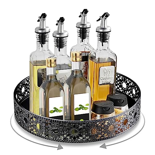 Drehteller Organizer 360° Drehteller Gewürzregal Kühlschrank Organizer, Gewürz Organizer Küchen Organizer Gewürzhalter Schrank Organizer für Küche Gewürze Gewürzgläser, Schränke (10in) von Shunfaji