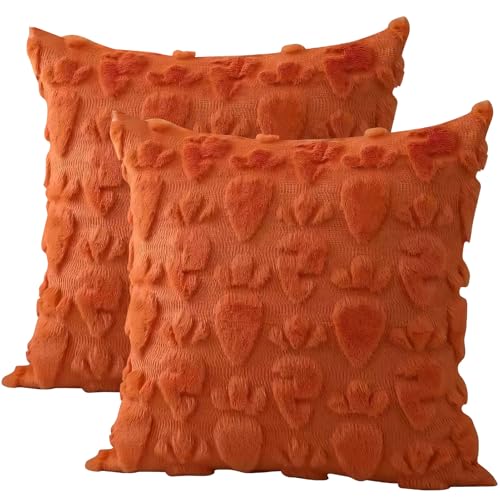 Shunfaji Frühlingsfest Kissenbezug 2er Set 45x45cm Polyester Modern Design Für Wohnzimmer Schlafzimmer Couch Sofa (A) von Shunfaji