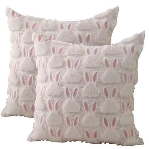 Shunfaji Frühlingsfest Kissenbezug 2er Set 45x45cm Polyester Modern Design Für Wohnzimmer Schlafzimmer Couch Sofa (C) von Shunfaji