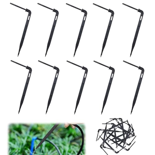 Shunfaji Gartenbewässerung Tropfer 50 Stück Micro Drip System Adjustierbar Für Tröpfchenbewässerung Gartentropf Schwarz Blau Bewässerungssystem Outdoor Gardening (B) von Shunfaji