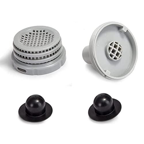Shunfaji Pool Filter Anschluss Satz für intex 25022E, Pool Wasser düsenanschluss Ersatzteil Kit mit 2PCS Pool Ventilstopfen von Shunfaji