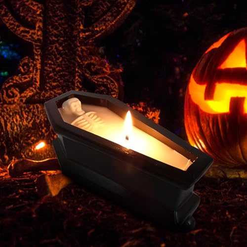 Shunfaji Sarg Schädel Kerze Mit Vampirzähnen Halloween Dekoration Aus Harz Und Sojawachs 17x8x7cm Gruselige Sarg Mensch Für Gothic Partys Coffin Design Shunfaji Sarg Schädel Kerze Mit Vampirzähnen Halloween Dekoration Aus Harz Und Sojawachs 17x8x7cm Gruselige Sarg Mensch Für Gothic Partys Coffin Design von Shunfaji