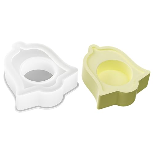 Shunfaji Silikonformen Kerzenhalter Herz Tablett Kerzenständer DIY Handwerk Teelichter Heimdekoration Weihnachten Geschenk Bastelset Kuchenformen Backformen (A) von Shunfaji