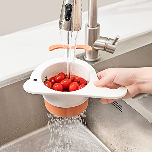 Spülbeckensieb Waschbecken Filterablage Abtropfsieb, Küche Lagerregal Teleskop Waschbecken Caddy Organizer Einziehbar Spülbecken Seiher Sieb Ueber Die Spuele für Geschirr Obst Gemüse (2 Stück) von Shunfaji