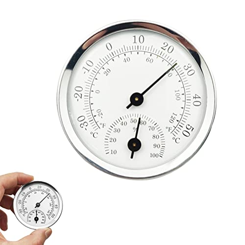 Thermometer Hygrometer, Thermometer Analog Thermometer Aussen Kabelloses Wandmontiertes Thermometer und Hygrometer für Innen- und Außenklima-Monitor (A) von Shunfaji