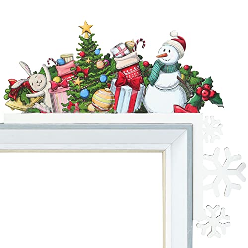 Weihnachten Türrahmen Dekorationen, Weihnachtsdeko Purzelnde Elche, Weihnachtsmann Weihnachtsdeko Weihnachtsmann Deko für Türrahmen Deko Holz Weihnachten Türrahmen Ornament (B) von Shunfaji