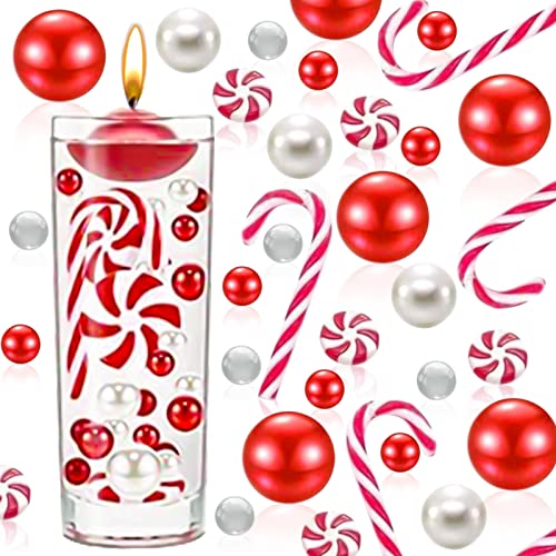 Weihnachten Wasserperlen Für Vasen Füller, 6054 stk Wasserperlen Durchsichtig Für Vasenfüller, Floating Candles Vase Filler, Plastic Christmas Vase Filler Für weihnachtsdeko Tischdekoration (A) von Shunfaji