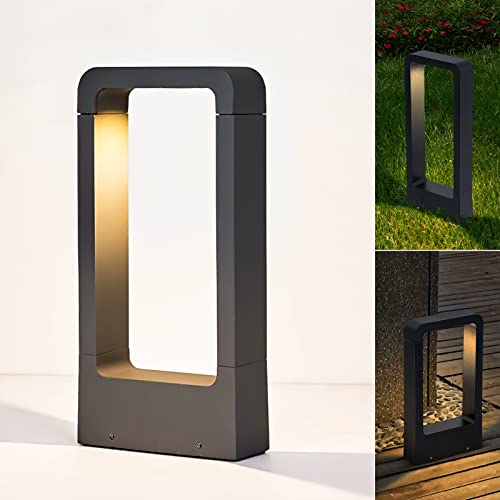 Shuniu LED Wegeleuchten Außen, 7W Gartenleuchte, 3000K Aussenleuchte Stehlampe, Pollerleuchte 30CM IP65, Standleuchte für Garten, Terasse, Korridor von Shuniu