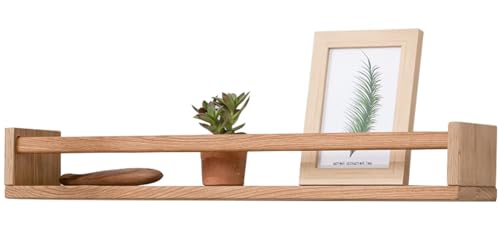 ShunpuBF Wandregal Kinderzimmer, Massives Eichenholz Schweberegal Bücherregal Wand bücherregal Wand Kinder für Zeitschrift Kinderzimmer Wohnzimmer Bad Schlafzimmer (Eiche, 40x10cm) von ShunpuBF