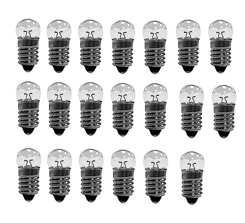 15 stück E10 6V 0,3A Warmweiß Glühlampe Miniatur Schraubfuß DC (15) von ShuoHui