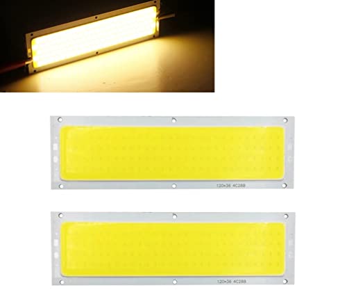 ShuoHui 2x COB LED Panel Lampe Strahler Spot Licht Warml Weiß 120x36mm 10W 12V (Warm Weiß) von ShuoHui