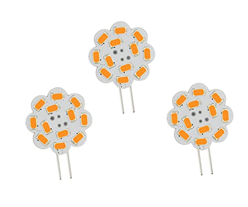 ShuoHui 3x LED Lampe G4 360Lumen 3W 12V Glühlampe warmweiss 2900K 12x 5630er LEDs der neuesten Generation (12V AC/DC) von ShuoHui