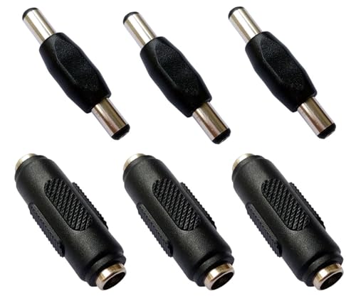 5.5 x 2.1 mm DC Power Coupling, Male to Male, DC Hollow Plug 5.5 x 2.1 Female to Female, for CCTV Camera Car Monitor (12) von ShuoHui